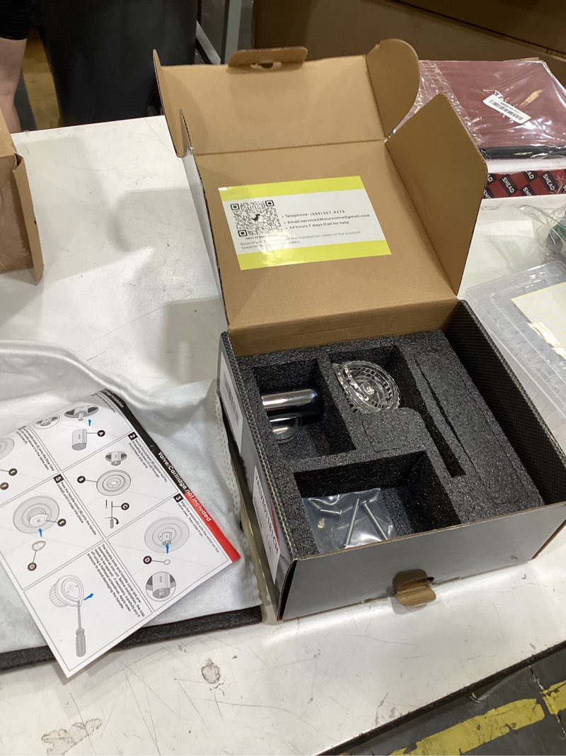 Condition photo showing As Is for shower faucet trim kit compatible with moen fit chateau valve only, pull-on push-off design knob handle, chrome
