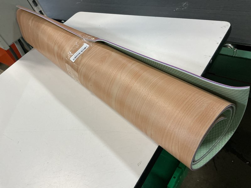 Condition photo showing As Is for Marley Dance Floor for Home & Studio | Available In 4Ft x 6Ft & 3Ft x 4Ft | Portable Dance Floor Mat for Ballet, Tap, Irish Dancing & More| Roll-Out Vinyl Flooring for Dancers | Marley Flooring | 5MM Brown Small