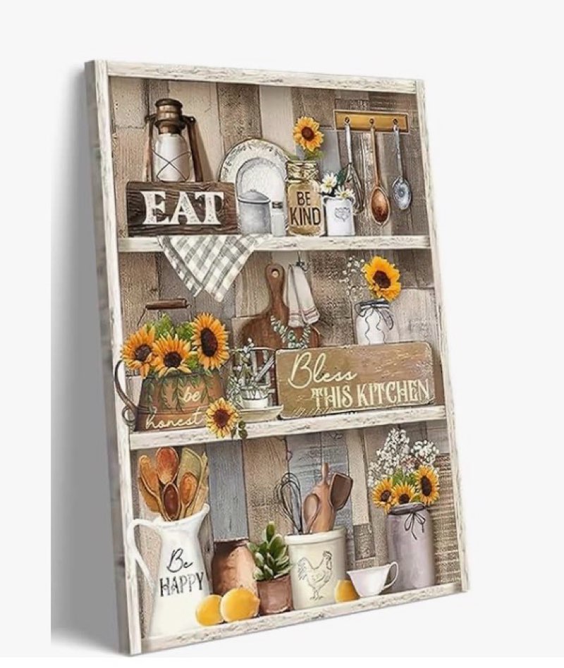 rustic kitchen canvas wall art vintage farmhouse wall decor picture still life kitchen poster print 