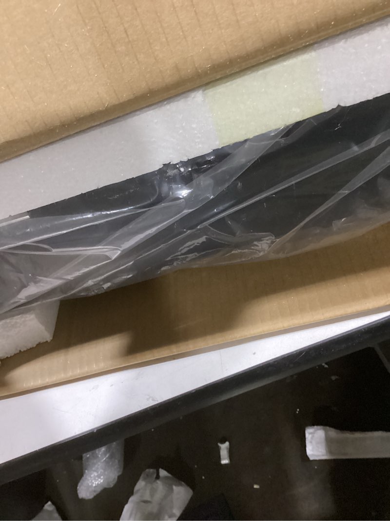 Condition photo showing Good Condition for Victorian-Style Recessed Bathroom Medicine Cabinet, Wood Wall Cabinet with Curved Mirror, Bathroom Storage Cabinet, Black, 16.5x24 Inch Right Swing-black Mirror: 16.5"x24"