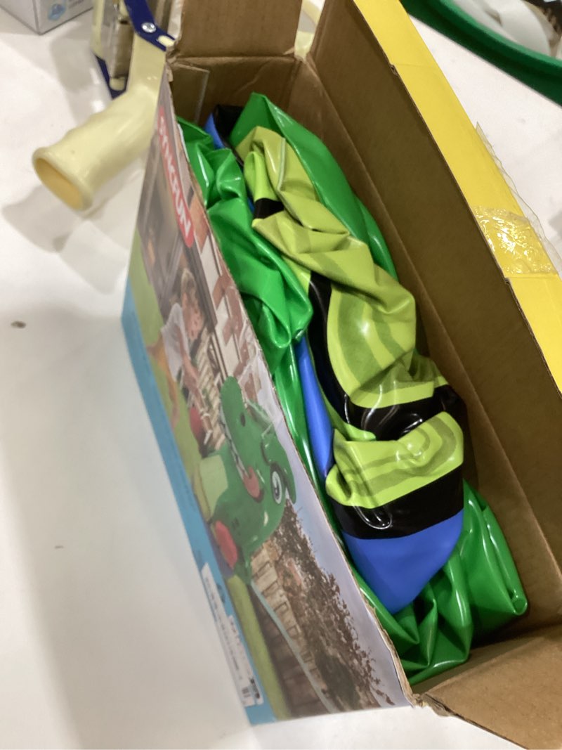 Condition photo showing As Is for syncfun inflatable punching bag for kids 47 inches, toddler blow up punching bag toys, t-rex dinosaur bouncing-back bopper