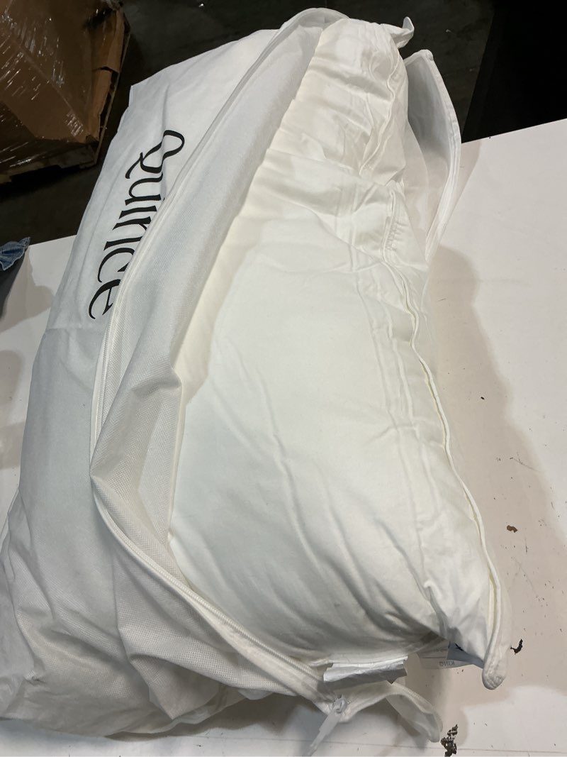 Condition photo showing Good Condition for quince premium down alternative pillow white king 