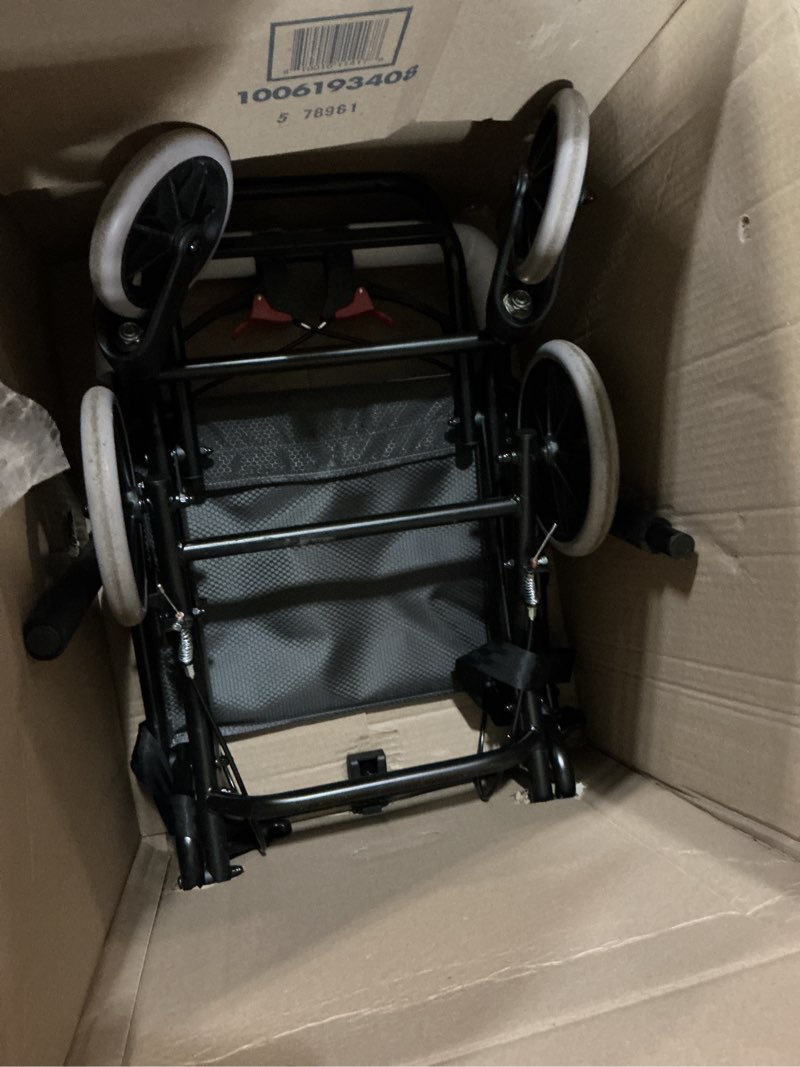 Condition photo showing As Is for Portable Wheelchair,Lightweight Foldable Transport Chair with Handbrake for Adults and Senoirs