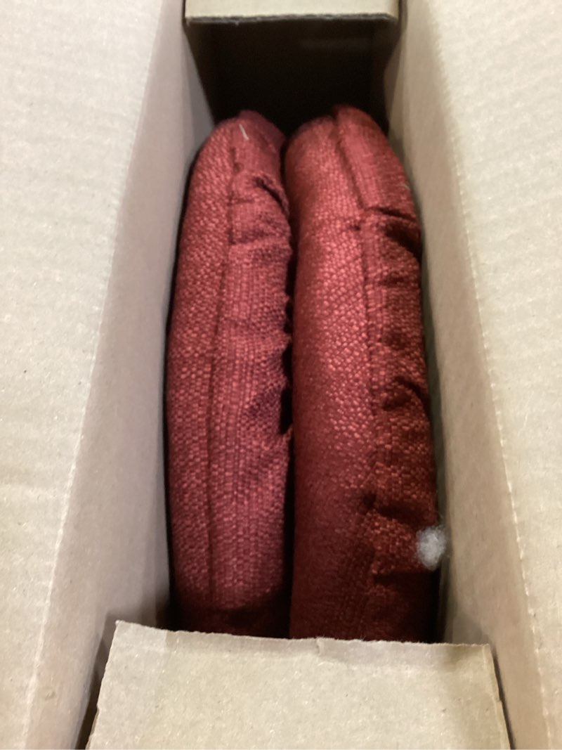 Condition photo showing Good Condition for klear vu omega gripper non-slip tufted round barstool cushion for dining rooms, cafes, bars and restaurants, 14” flame red 2 pack 2 pack flame red