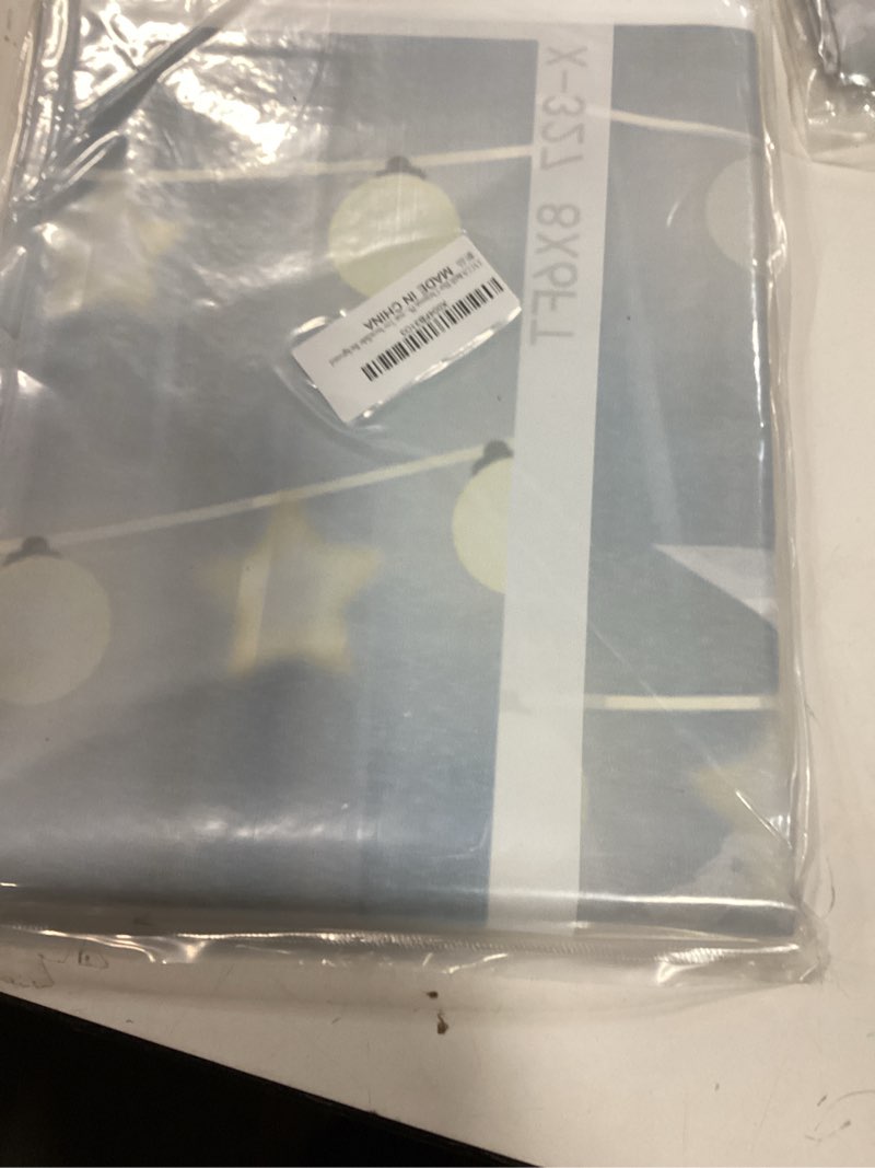 Condition photo showing New/Like New for LYCGS 7x5ft Christmas Window Backdrop Blue Christmas Photo Backdrops Xmas Tree Snowflake Photography Background X-327