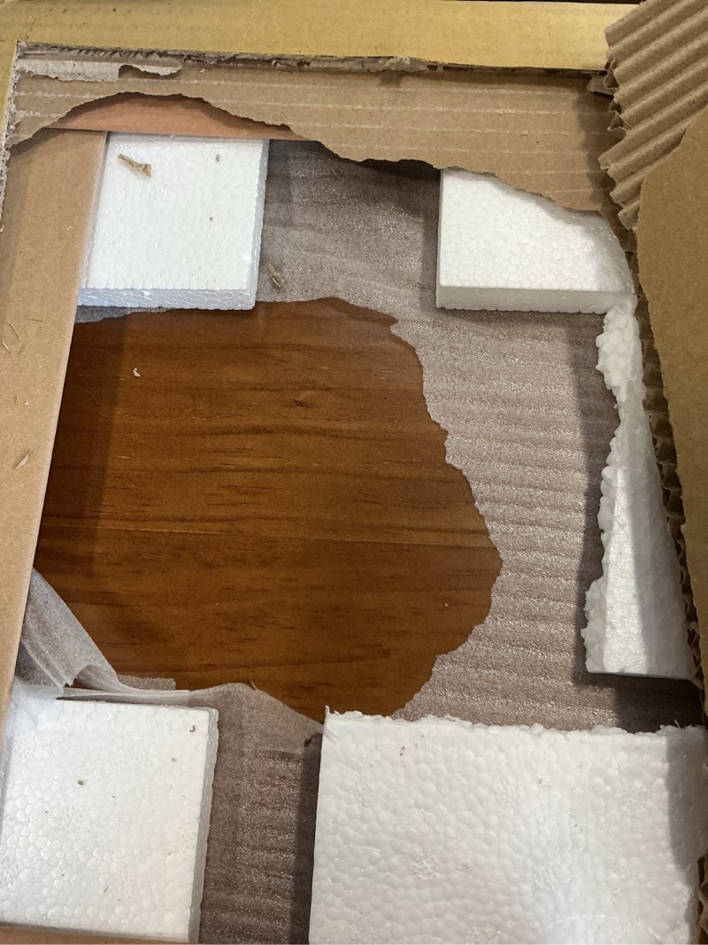 Condition photo showing Good Condition for Wooden Console Table with One Bottom Shelf  Oak Brown- Saltoro Sherpi