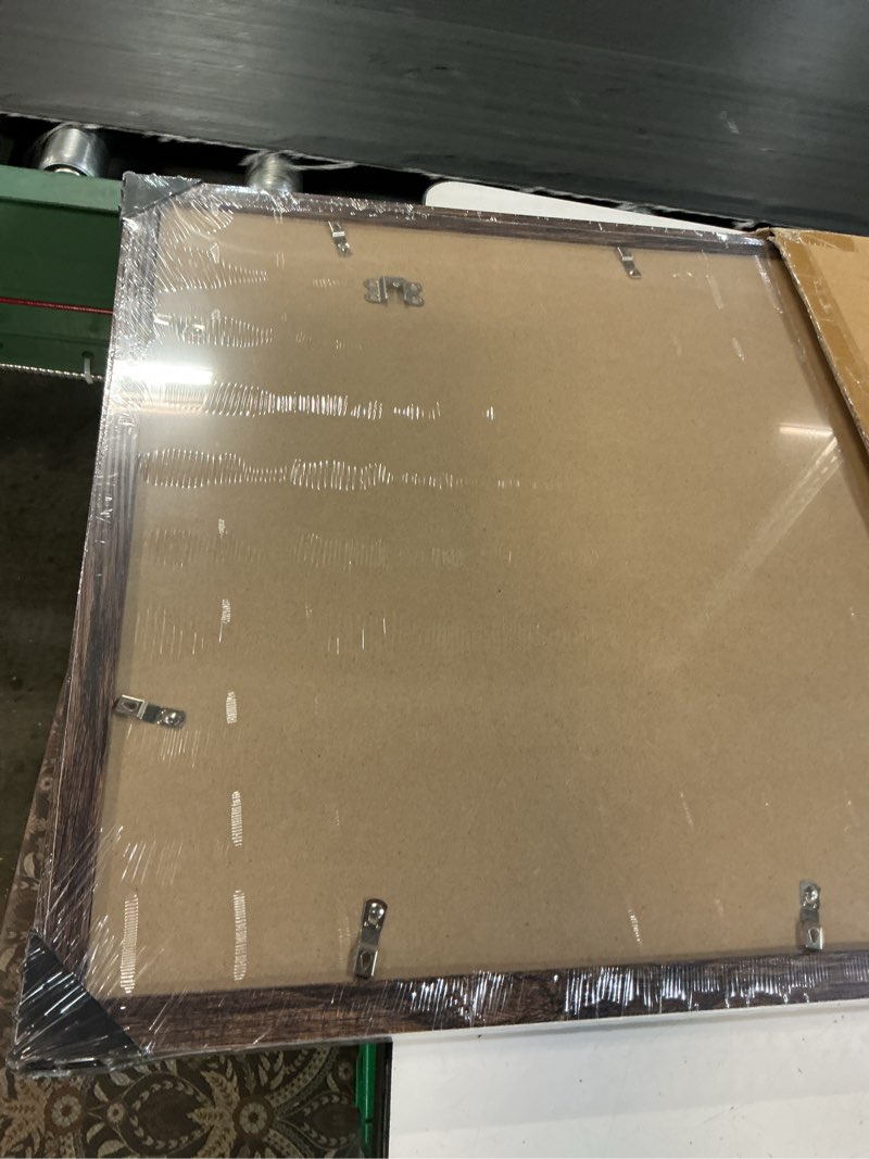 Condition photo showing New/Like New for fixwal 18x24 picture frame, display pictures 16x20 with mat or 18x24 without mat, brown poster frames for wall mounting decor, 2 pack rustic brown 18x24