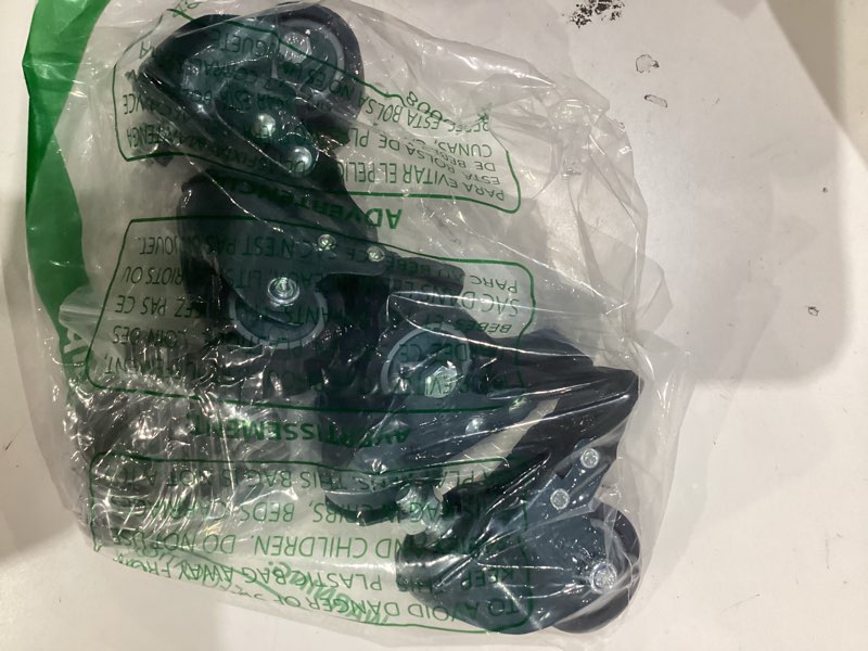 Condition photo showing Good Condition for 1.6 Inch Blue Polyurethane Caster Wheels, Metric M8-1.25 Threaded Stem (Screw Diameter 8mm, Length:15mm), Heavy Duty Casters Set of 4 with Locking Brakes, 450 lb Capacity for Furniture, Carts