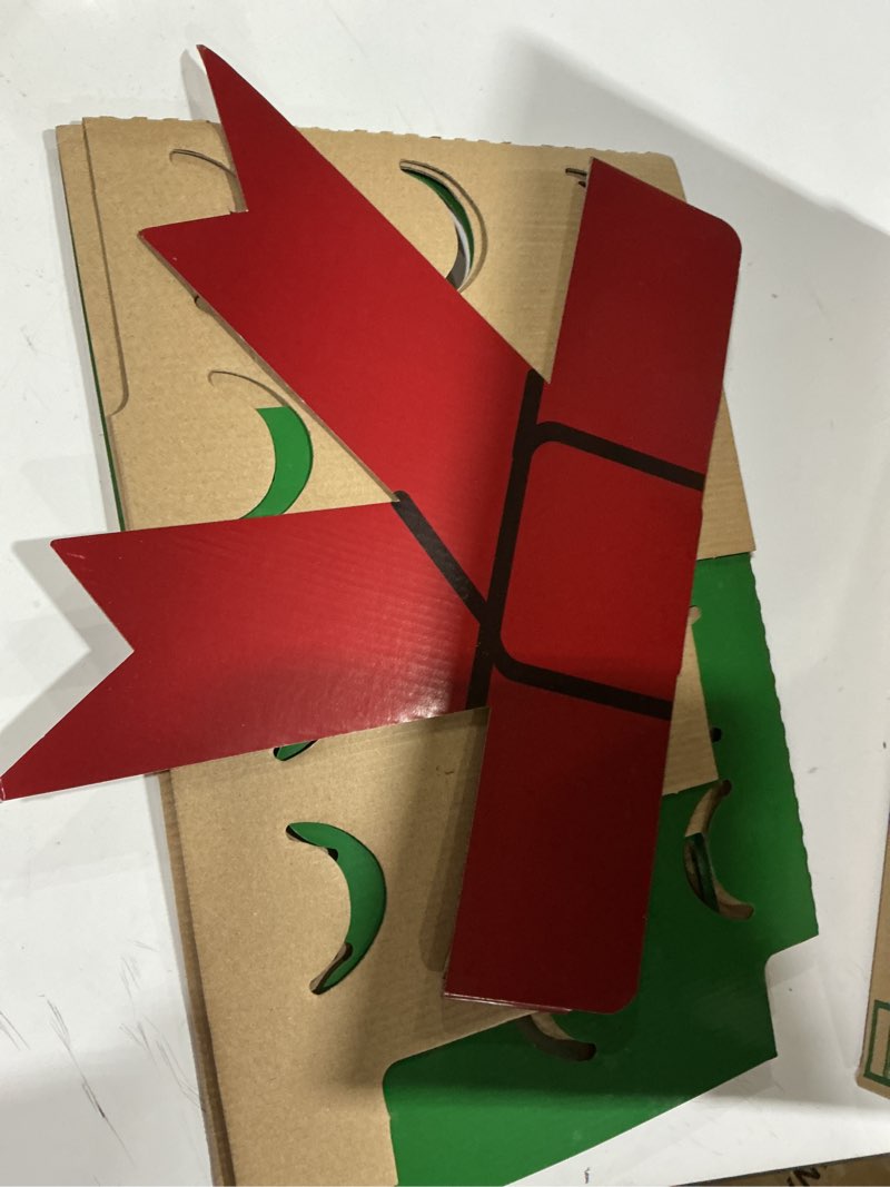 Condition photo showing As Is for Jumbl Christmas Decoration Wonder Wreath Jumbo (44" X 36") Card & Photo Display Holder. for Home, Work, Schools, Party. Great Way to Go Down Memory Lane.