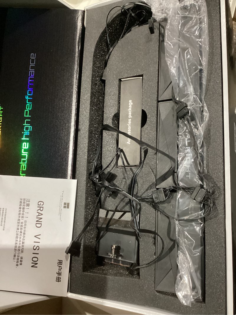 Condition photo showing item condition for Thermalright Grand Vision 360 ARGB Black CPU Water Cooler with 3 PWM Fans with 2150RPM,IPS LCD Screen with 480x480 Resolution,Liquid CPU Cooler for AM5;Intel LGA1700/1851,3.4-inch LCD Display