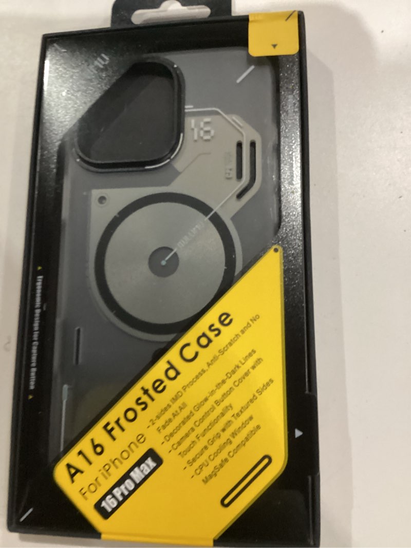 Condition photo showing Good Condition for Aulumu A16 iPhone 16 Pro Max Magnetic Thermal Case | Updated Camera Control | IMD Technology | Compatible with Magsafe | Complete Wrap-Around | Touch Translucent White iPhone 16 Pro Max Translucent White