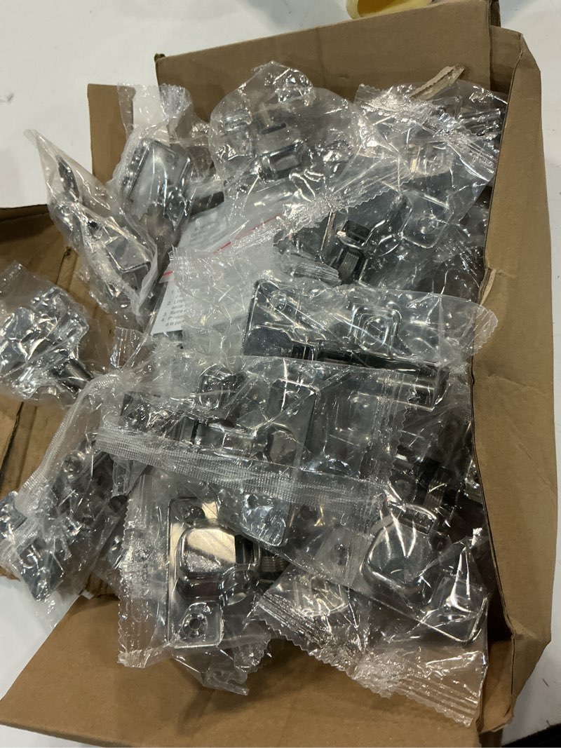 Condition photo showing New/Like New for 20 pack soft close cabinet door hinges for 1/2" partial overlay, 105 degree opening angel, stainless concealed kitchen cabinet hinges with mounting screws, manual and door bumpers 20 1/2 inch overlay