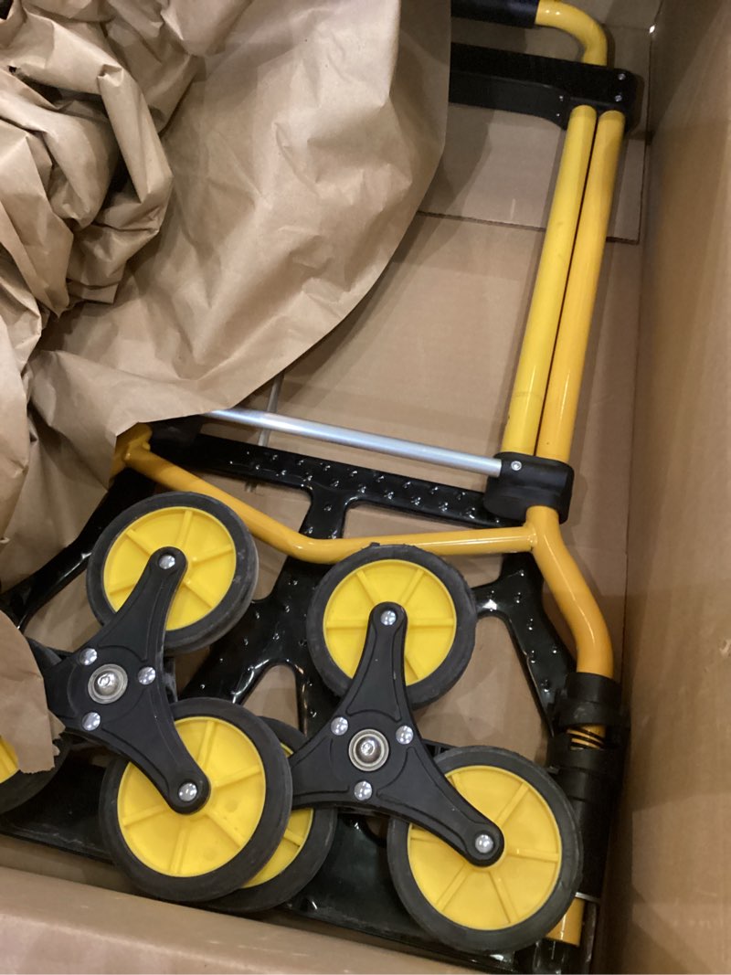 Condition photo showing Good Condition for Stair Climbing Cart,Stair Climbing Hand Truck Dolly, 180 lb Capacity Heavy Duty Folding Hand Truck with Telescoping Handle and 6 Wheels and 2 Ropes Red