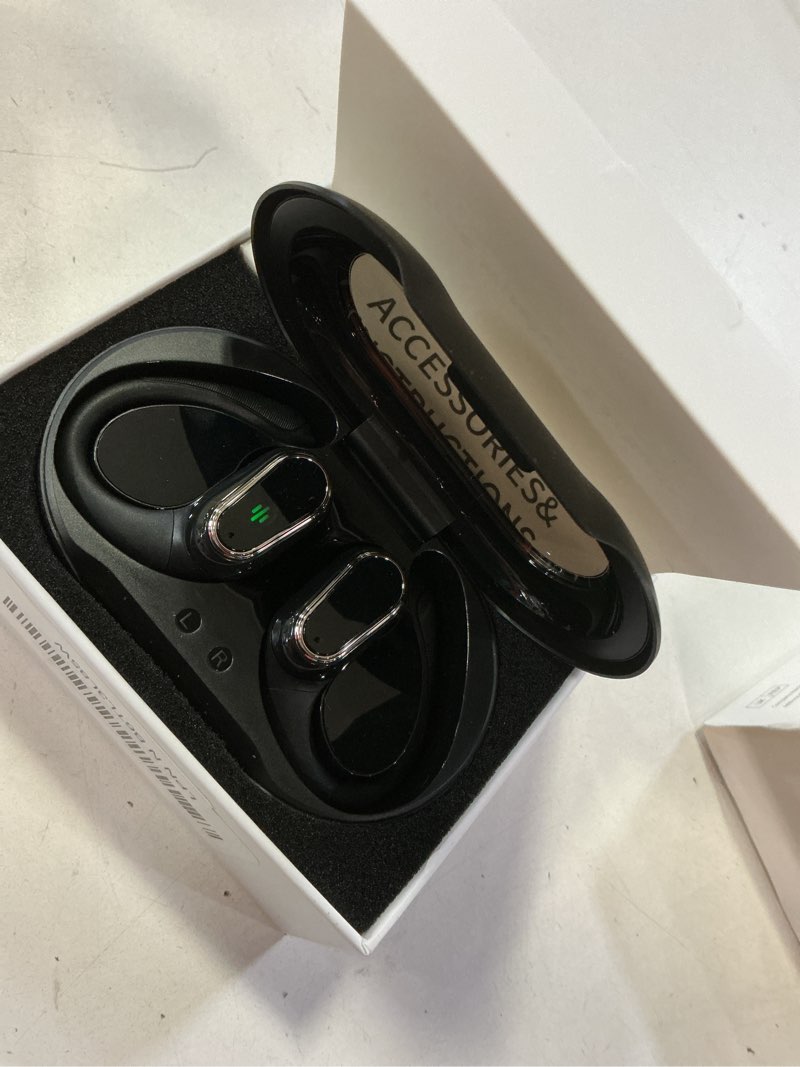 Condition photo showing Good Condition for Wireless Earbuds, 2025 Bluetooth 5.4 Headphones Sport, 50Hrs HiFi Stereo Deep Bass Over-Ear buds with ENC Noise Cancelling Mic, IP7 Waterproof & LED Display Earphones with Earhooks for Workout/Running A-Black