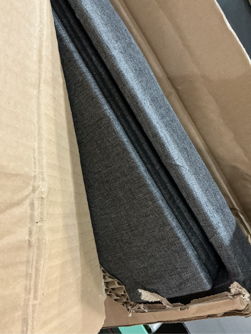 Condition photo showing Good Condition for dumos 43in foldable storage ottoman bench, storage chest, end of bed foot rest stool with padded seat, bedroom bench for living room, support 660lbs, grey