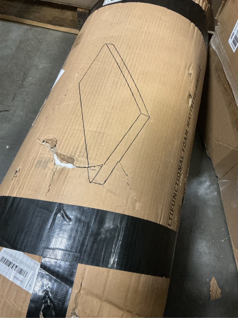 Condition photo showing Good Condition for 3inch cot mattress topper,narrow twin foam mattress for camping cot,sofa bed,pull out chair cushion,portable,roll up surpportive sleep pad(75 x 30) 75x30x3 in medium firm