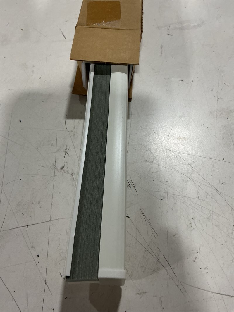 Condition photo showing As Is for redi shade no tools easy lift trim-at-home cordless cellular light filtering fabric shade gray, 30" w x 64" l, (fits windows 19 in - 30 in) gray 30"w x 64"h
