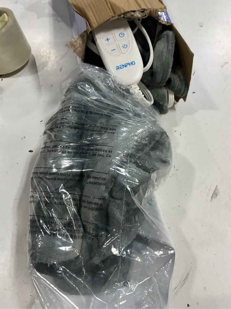 Condition photo showing Good Condition for renpho fathers day dad gifts, electric heating pad - 6 heat levels for neck shoulder and back, birthday gifts for women men, weighted pad for snug fit, etl certified, fsa eligible, 24"x33" gray 24"x33" a-gray