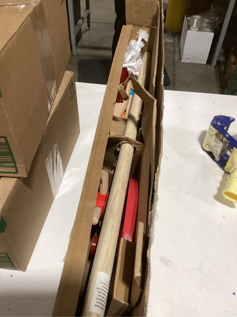 Condition photo showing As Is for Melissa & Doug Dust Sweep Mop 6-Piece Pretend Play Set, Toddler Toy Cleaning, Pretend Play Home Cleaning, Kids Broom and Mop Set for Ages 3+ Dust! Sweep! Mop!
