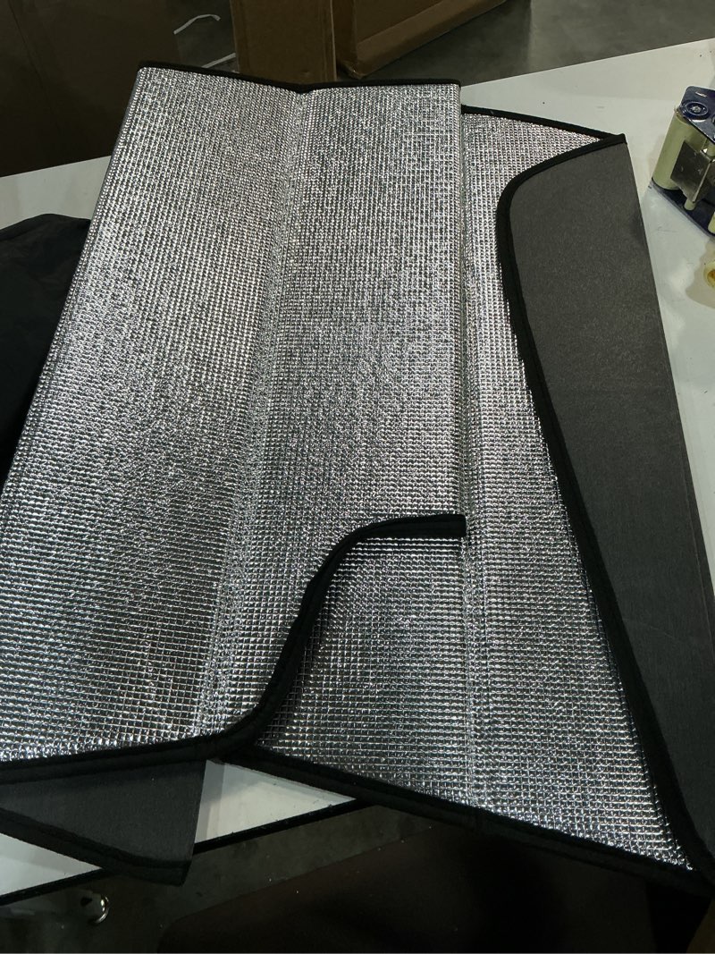 Condition photo showing Good Condition for front car windshield sun shade compatible with 2012-2018 audi a6 s6 | custom fit visor accordion fold style sun protector | silver & grey 1-pc set | ss-012