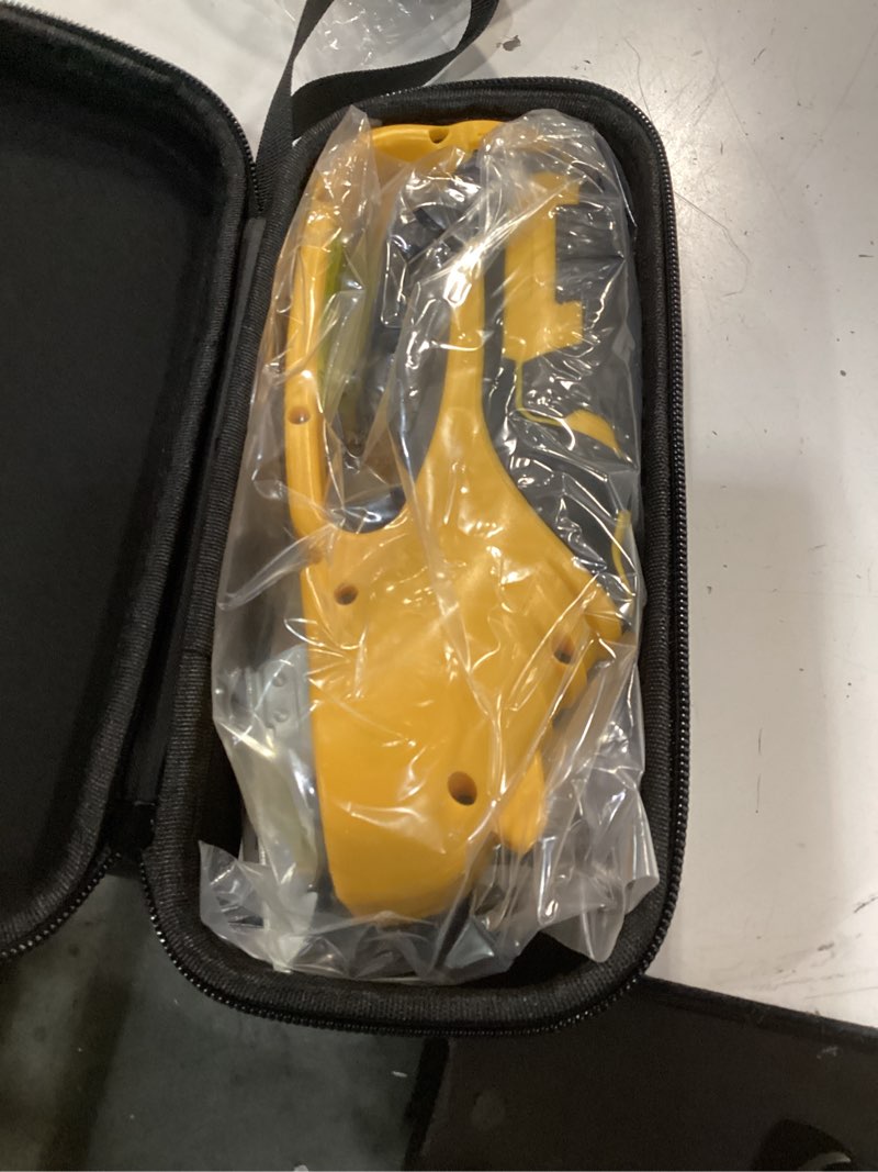 Condition photo showing Good Condition for sakerplus cordless electric scissors, 4v cardboard cutter, box cutter - 2 blades, 1 storage bag, safety lock & led light, rechargeable power rotary cutter for box carpet fabric plastic leather rotary cutter with carrying case (standard)