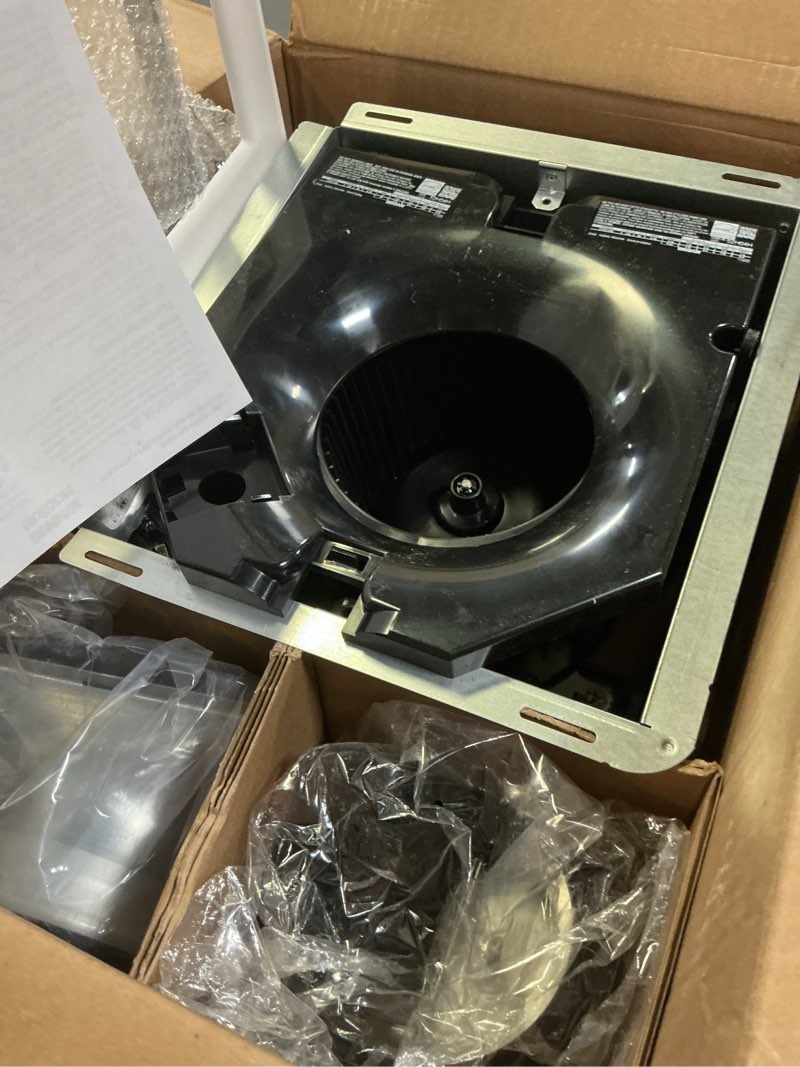 Condition photo showing As Is for Broan-NuTone EVOLVE Premium Bathroom Exhaust Fan w/Continuous Run, 50-80-110 Selectable CFM