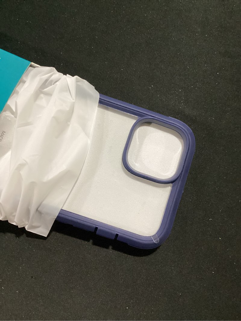 Condition photo showing New/Like New for diaclara designed for iphone 13 case, full body rugged with built-in touch sensitive anti-scratch screen protector, soft tpu bumper case for iphone 13 6.1" (dark blue and clear) dark blue iphone 13