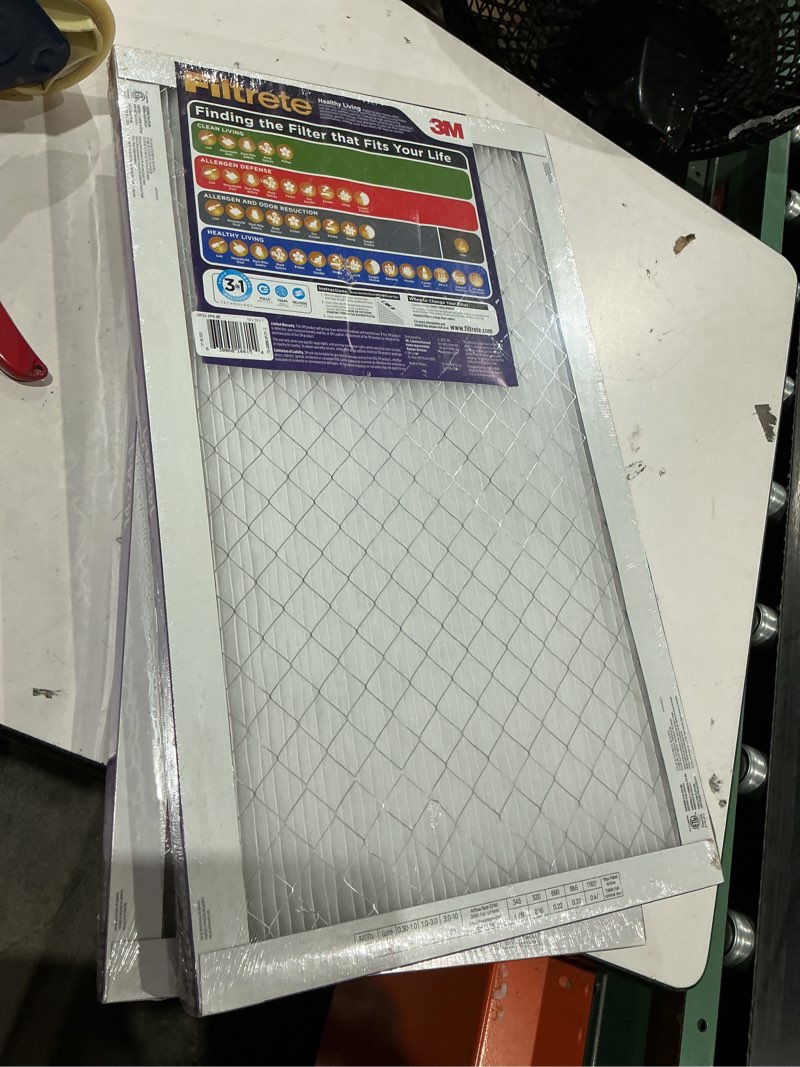 Condition photo showing New/Like New for filtrete 14x24x1 air filter, merv 12, mpr 1500, allergens, bacteria & viruses, 3-month ac and furnace filters, cleaner air, reliable airflow, 2 hvac filters (actual size 13.81 x 23.81 x 0.78 in)