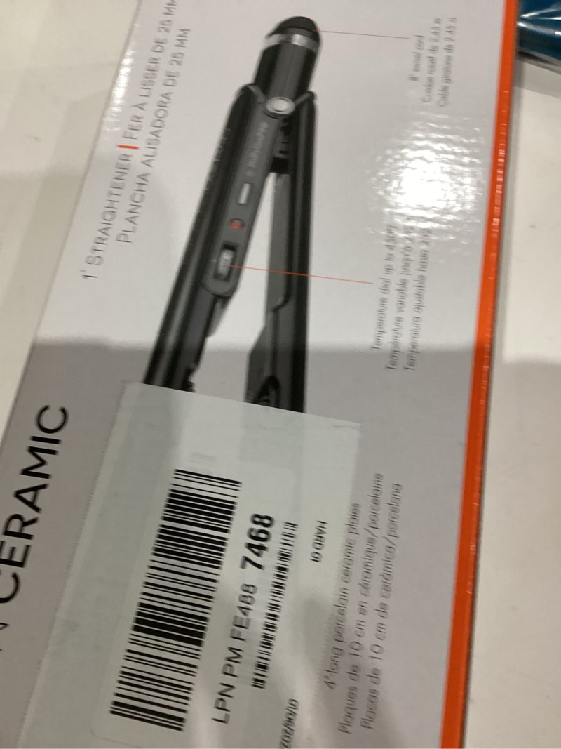 Condition photo showing As Is for Porcelain Flat Iron Hair Straightener, Hair Straightener Iron for Professional Salon Results and All Hair Types 1 Inch
