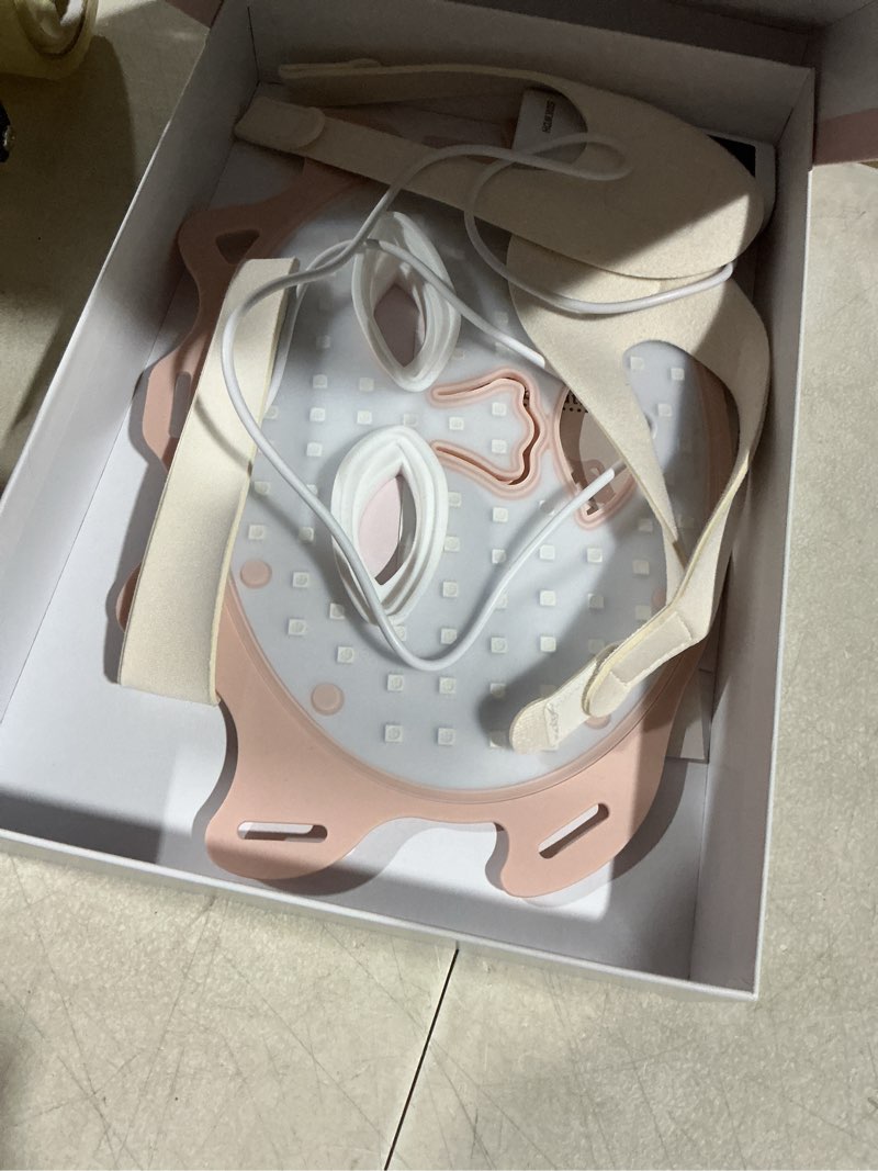 Condition photo showing As Is for Red Light Mask for Face, Pink