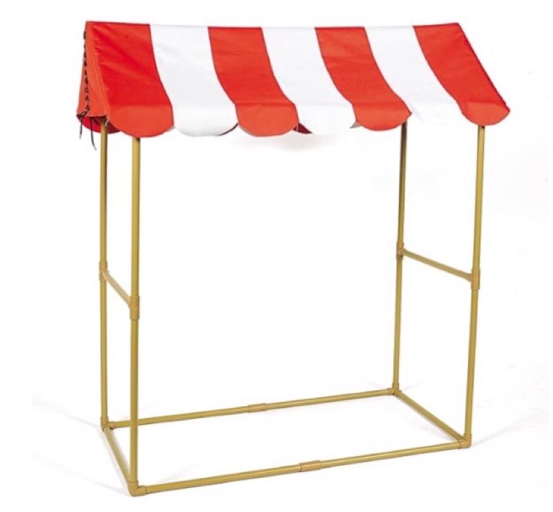 fun express pop up canopy 4x4 small pop up - carnival circus tent canopy for event vendor booth & food stand | portable party tent for outdoor backyard celebrations, vbs & festival decorations