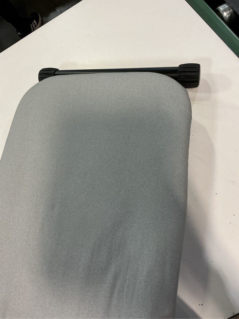 Condition photo showing Good Condition for ironing board, compact and space saver,size 13 x 43, metal construction ironing boards with extra thick heavy duty padded, stable structure,skid feet, premium iron board (grey) gray