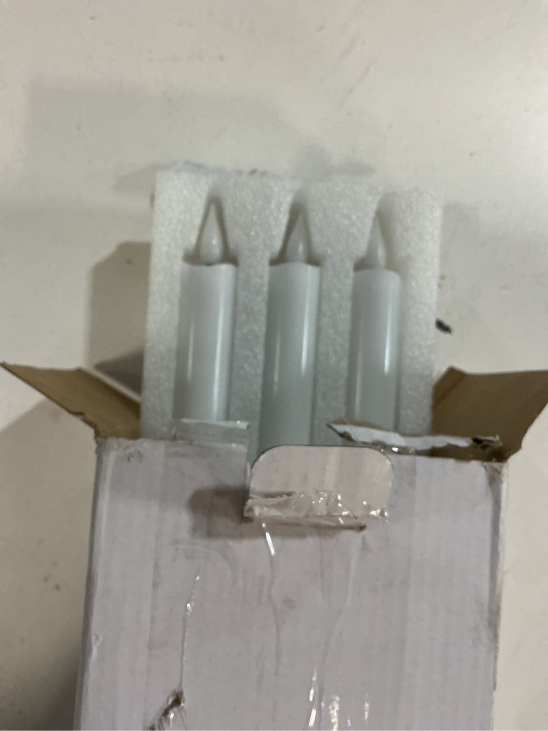 Condition photo showing New/Like New for homemory 12 pcs waxy flameless taper candles with remote, flickering battery operated, led flameless candlesticks, classic tall taper candles for home, wedding, party, white, 9.6 inches modern - white 9.6"