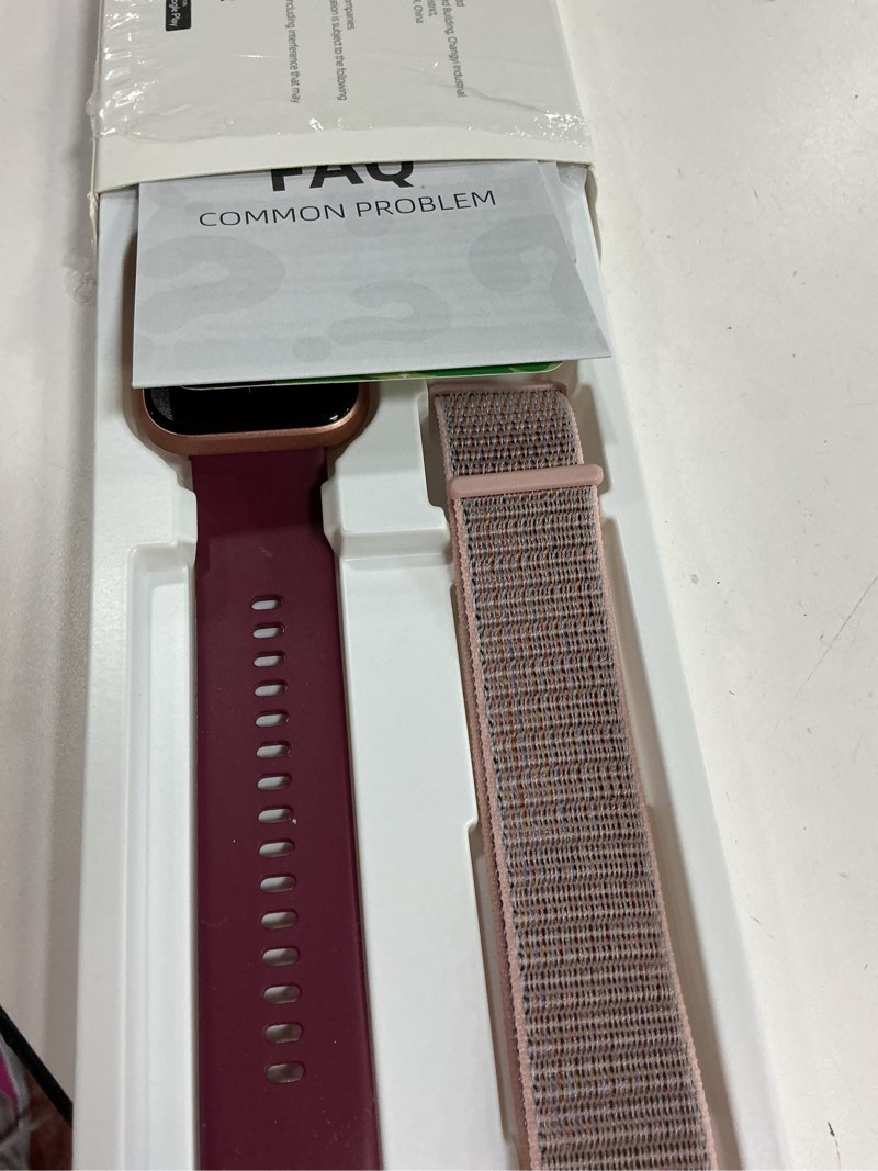 Condition photo showing New/Like New for Smart Watches for Women Men, 1.85" Screen Smartwatch Compatible iPhone Android Phone Answer/Make Call, 24/7 SpO2 Sleep Heart Rate Monitor,3ATM Waterproof, Fitness Traker 120+Sport ( 2 Bands Included) 1.85 Purple