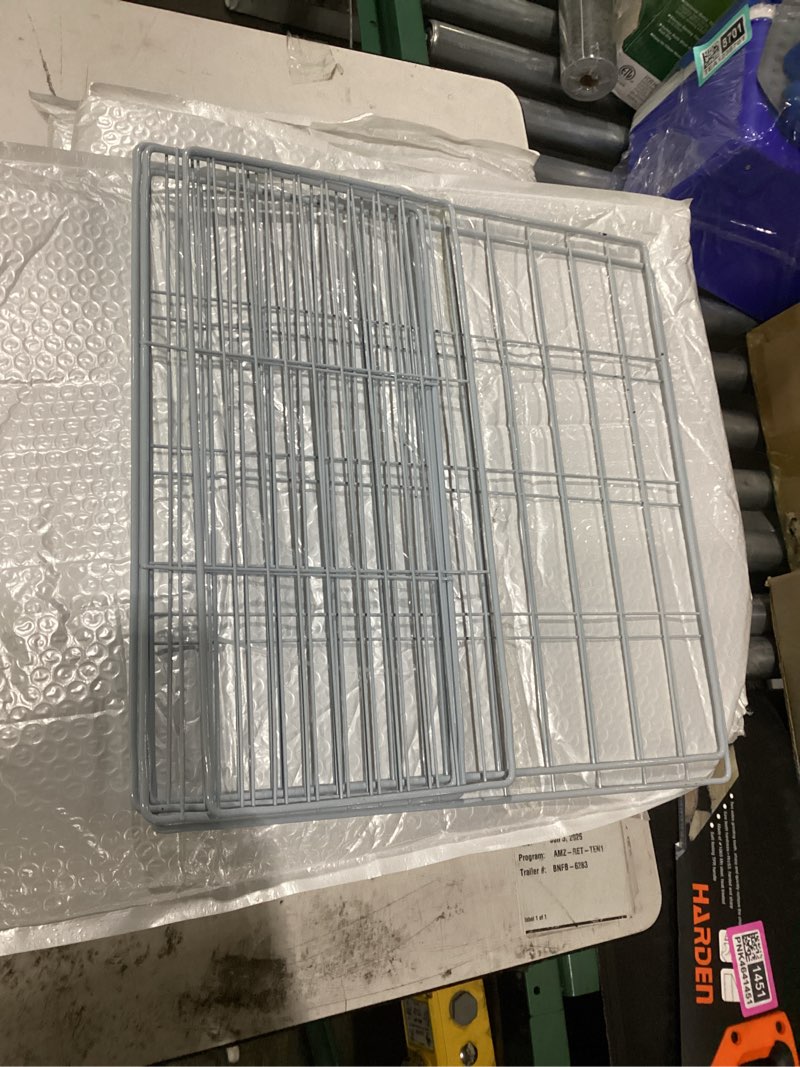 Condition photo showing New/Like New for ultechnovo freezer divider rack with bottom storage basket 2-compartment wire organizer for chest & upright freezers easy installation space-saving kitchen storage shelf for pantry closet home use