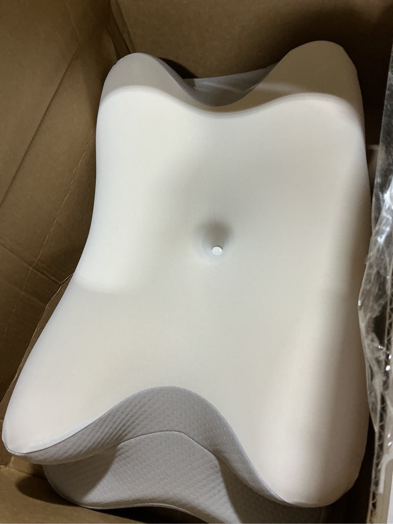 Condition photo showing Good Condition for cervical neck pillow for pain relief - ergonomic memory foam pillow for sleeping, contour side sleeper pillow for neck support, cooling orthopedic pillow bed pillow for side back stomach sleepers