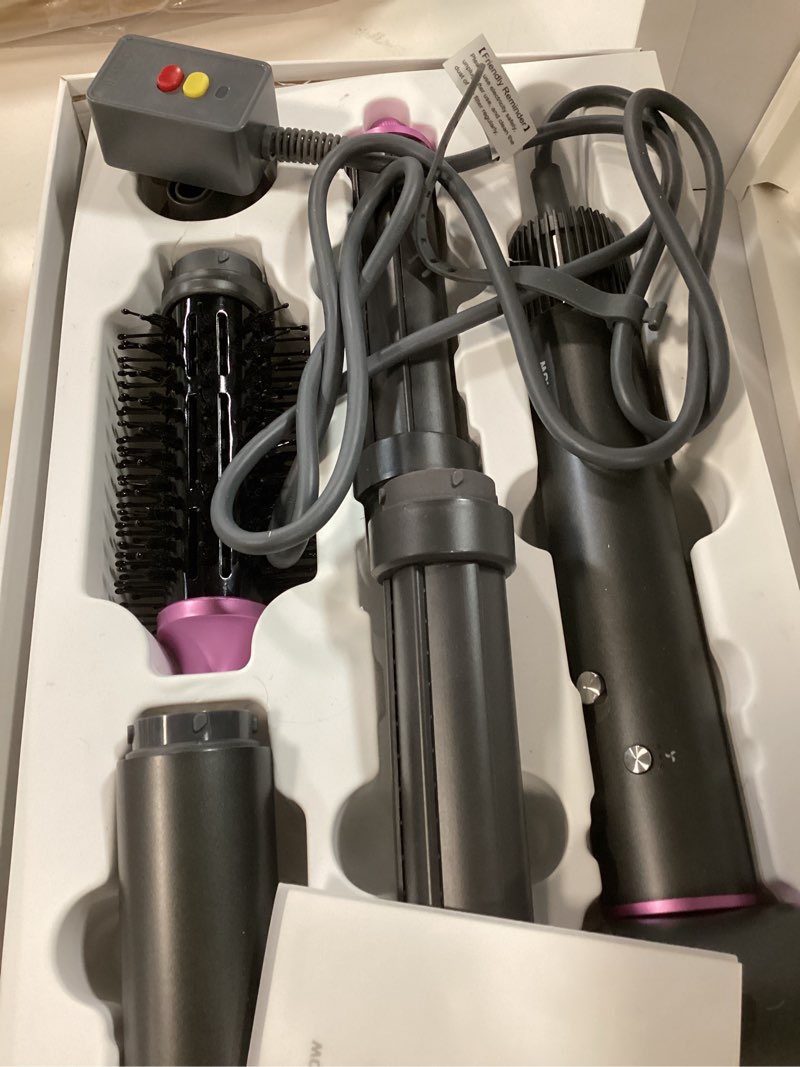 Condition photo showing Good Condition for 5-in-1 hair styler brush set – high-speed 110,000 rpm hair dryer with auto curling, straightening & volumizing brushes – fast drying, frizz-free, no heat damage purple