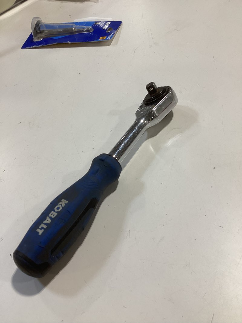Condition photo showing As Is for kobalt 90 -tooth 3/8-in drive comfort grip handle ratchet