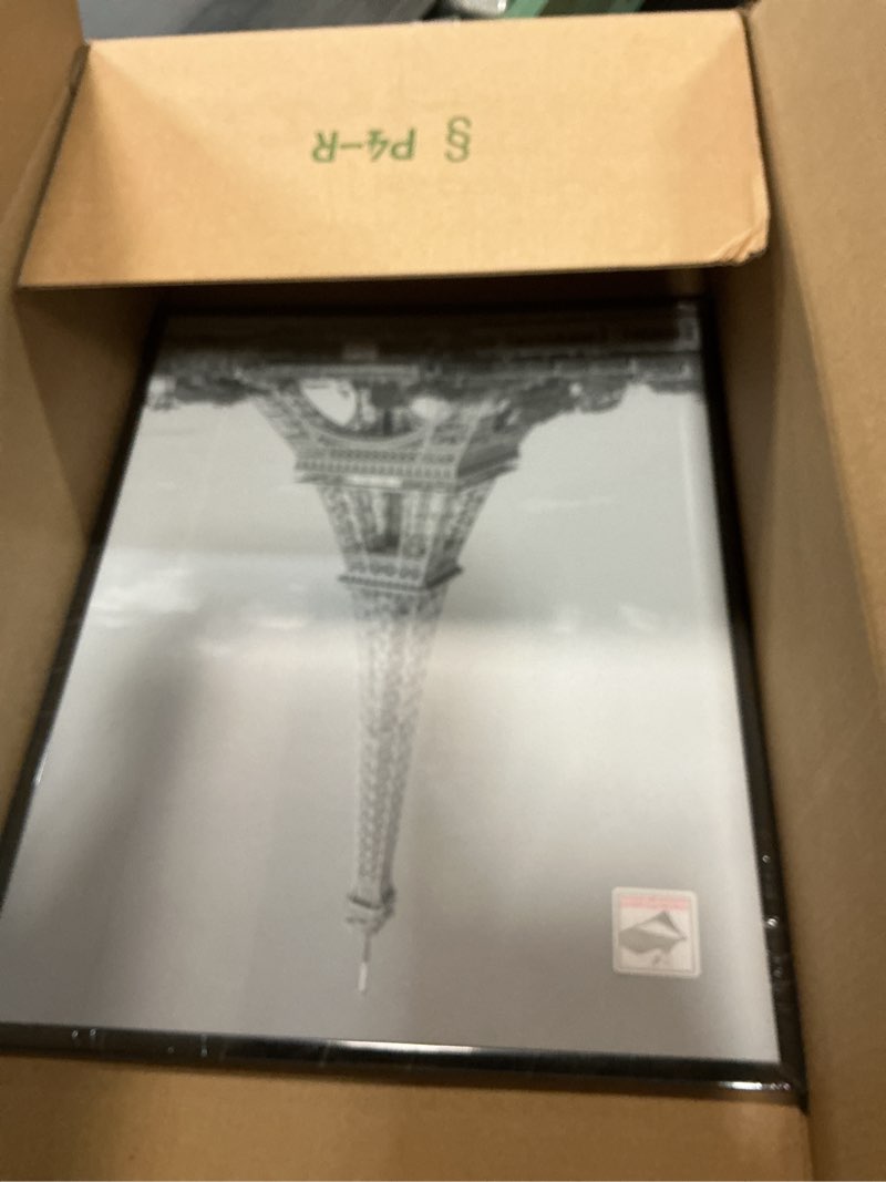 Condition photo showing As Is for upsimples 16x20 Picture Frame Black 1 pcs , Scratch-Proof Poster Frames 16 x 20 for Photo Gallery - Slide-In Strips, Horizontal or Vertical Wall Mounting Black 16x20