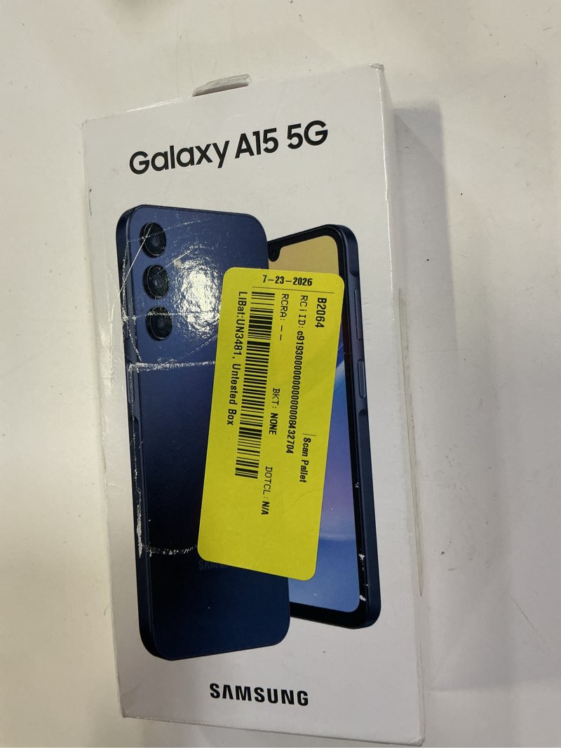 Condition photo showing New/Like New for samsung galaxy a15 5g sm-a156u 64gb 4gb ram blue, 6.5\" fhd+ display 50mp camera.    *** working condition verified. no network or connectivity tests were performed.bidder be advised ***