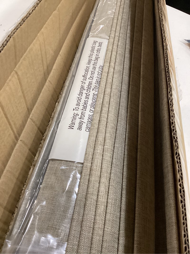 Condition photo showing Good Condition for lazblinds no tools no drill cordless roman shades for windows, blackout thermal insulated uv blocking window blinds, lightweight fabric blinds for indoor windows, 37" w x 60" h, blackout - beige beige 37" w x 60" h