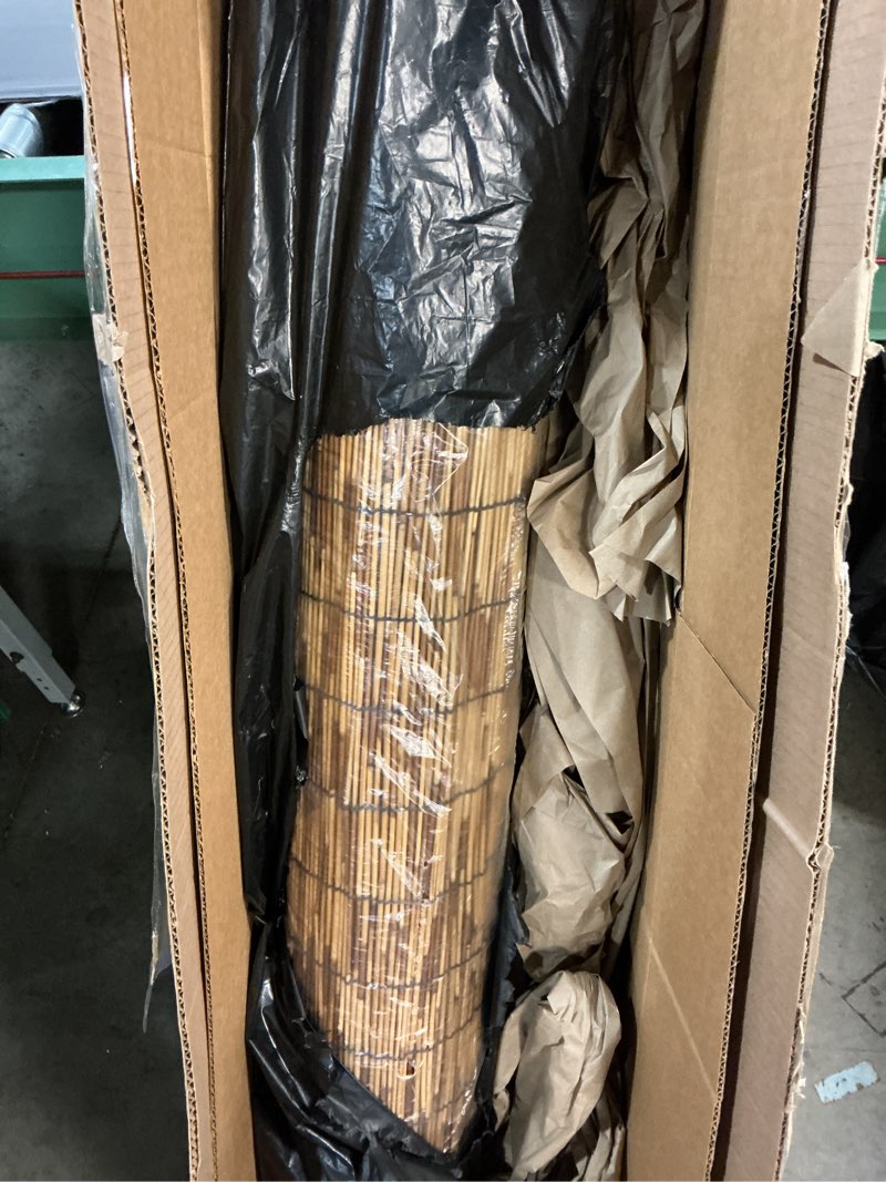 Condition photo showing Good Condition for reed fencing rolls, decorative bamboo fencing 4ft high roll reed screen, bamboo curtains for balcony patio garden backyard outdoor (light russet)