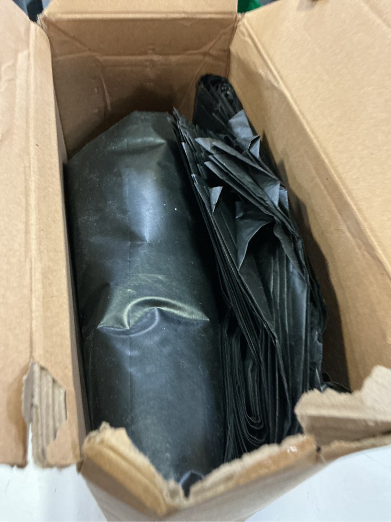 Condition photo showing New/Like New for qilery 100 pack 24" x 24" large black plastic shopping bags with handles reusable merchandise gift b