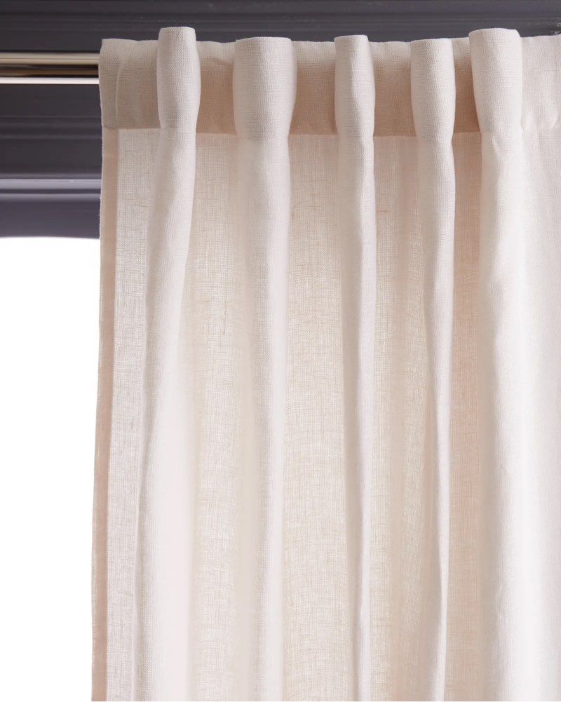 heavyweight european linen curtain sand size: 48x96 quinse 