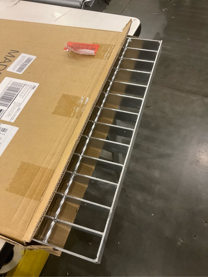 Condition photo showing New/Like New for Galvanized Steel Drain Grate, 18" X 18" Outdoor Drain Cover, Heavy Duty Metal Sewer Drain Cover Sliver Square Drain Grate for Concrete Floor (True Size 17.7" X 17.7") Galvanized Grate-load 6600 Lbs 17.7in×17.7in