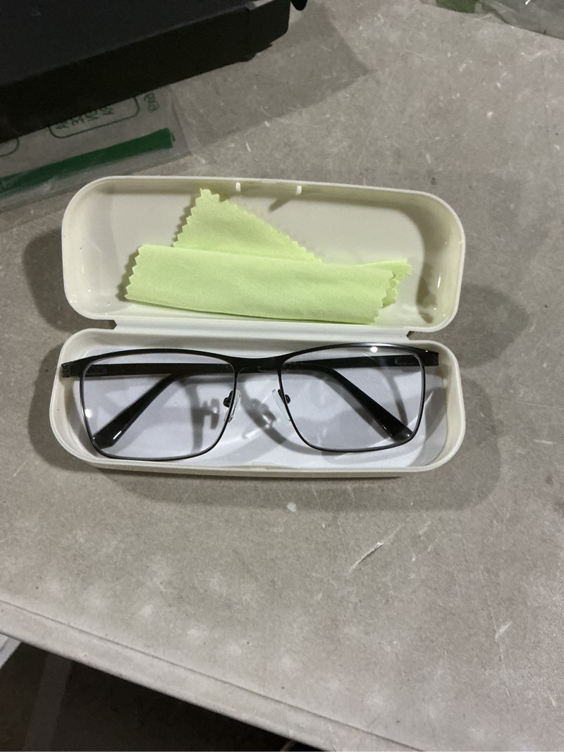 Condition photo showing Good Condition for zenottic blue light glasses men : black reading glasses men - square frame computer glasses - anti glare metal readers 02 black 4.0 x