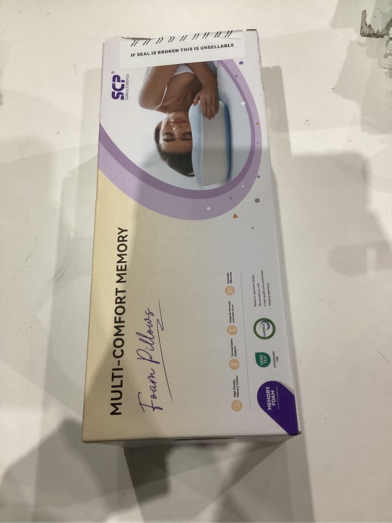 Condition photo showing New/Like New for Memory Foam Pillows, Cervical Pillow for Neck and Shoulder Pain Relief, Ergonomic Contour Bed Pillow, Soft for Side Sleep Stomach Sleeping and Back Sleeper