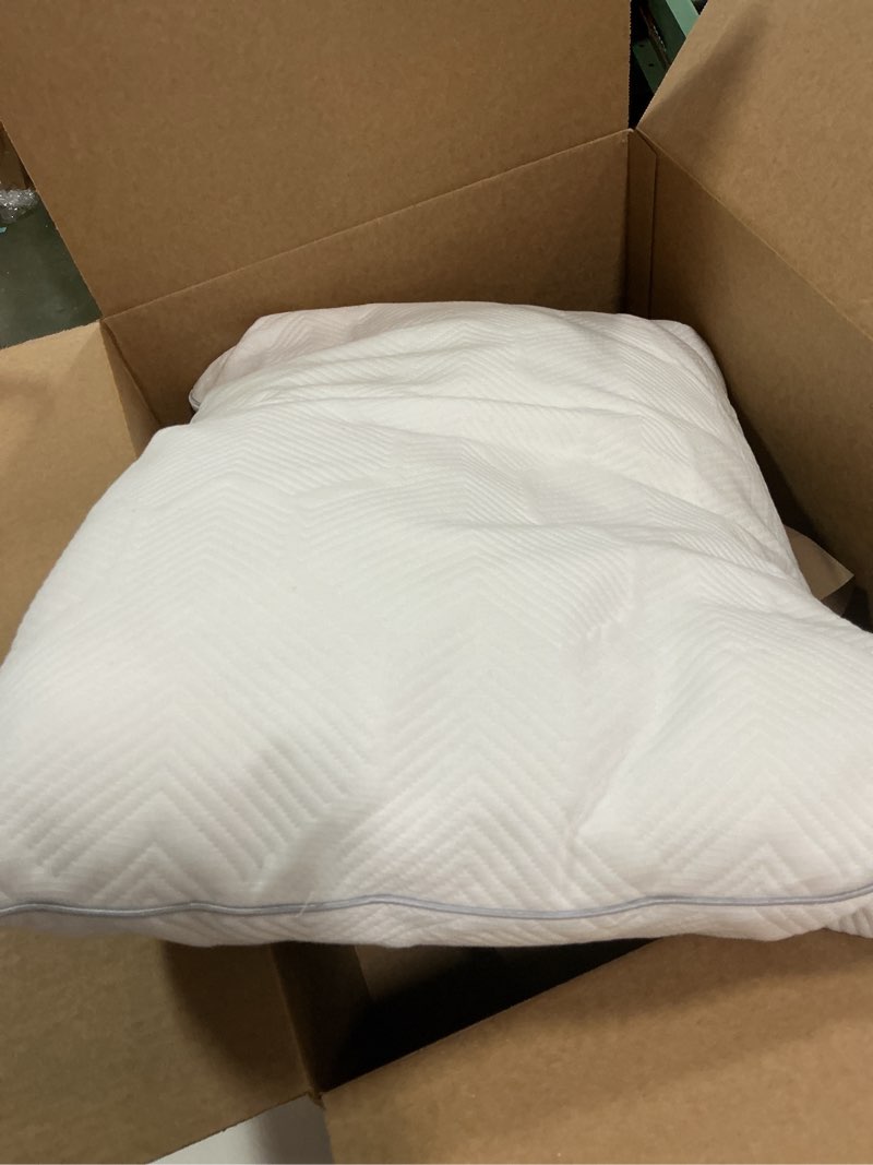 Condition photo showing Good Condition for Sleep Innovations 2-in-1 Memory Foam Pillow and Alternative Down Fiber Fill, Standard Size, Side, Stomach, and Back Sleepers, Soft-to-Medium Support