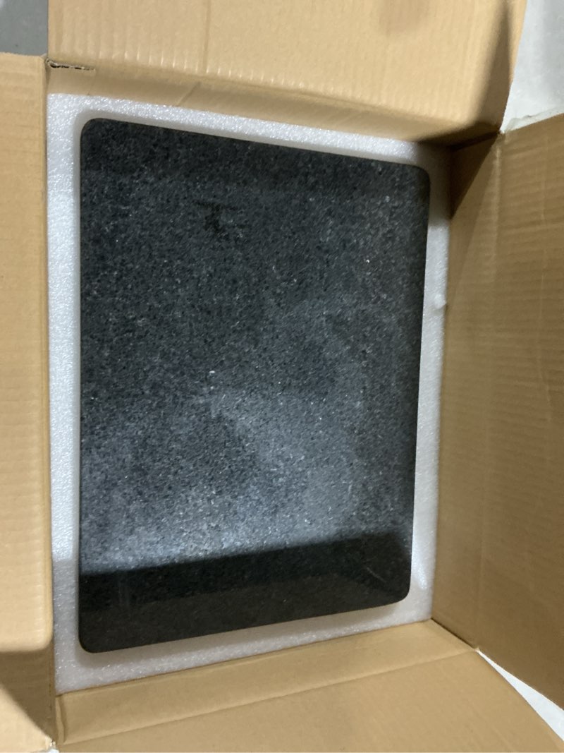 Condition photo showing As Is for dexas superboard cutting board, 14 x 17 inches, midnight granite color - dishwasher safe, ideal for baking and food prep 17\"l x 14\"w midnight granite color