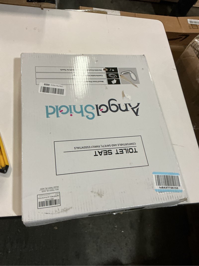 Condition photo showing Good Condition for Angel Shield Toilet Seat Round Wood with Slow Close,Easy Clean,Quick-Release Hinges (Round,Dark Walnut) Round-16.5" Dark Walnut